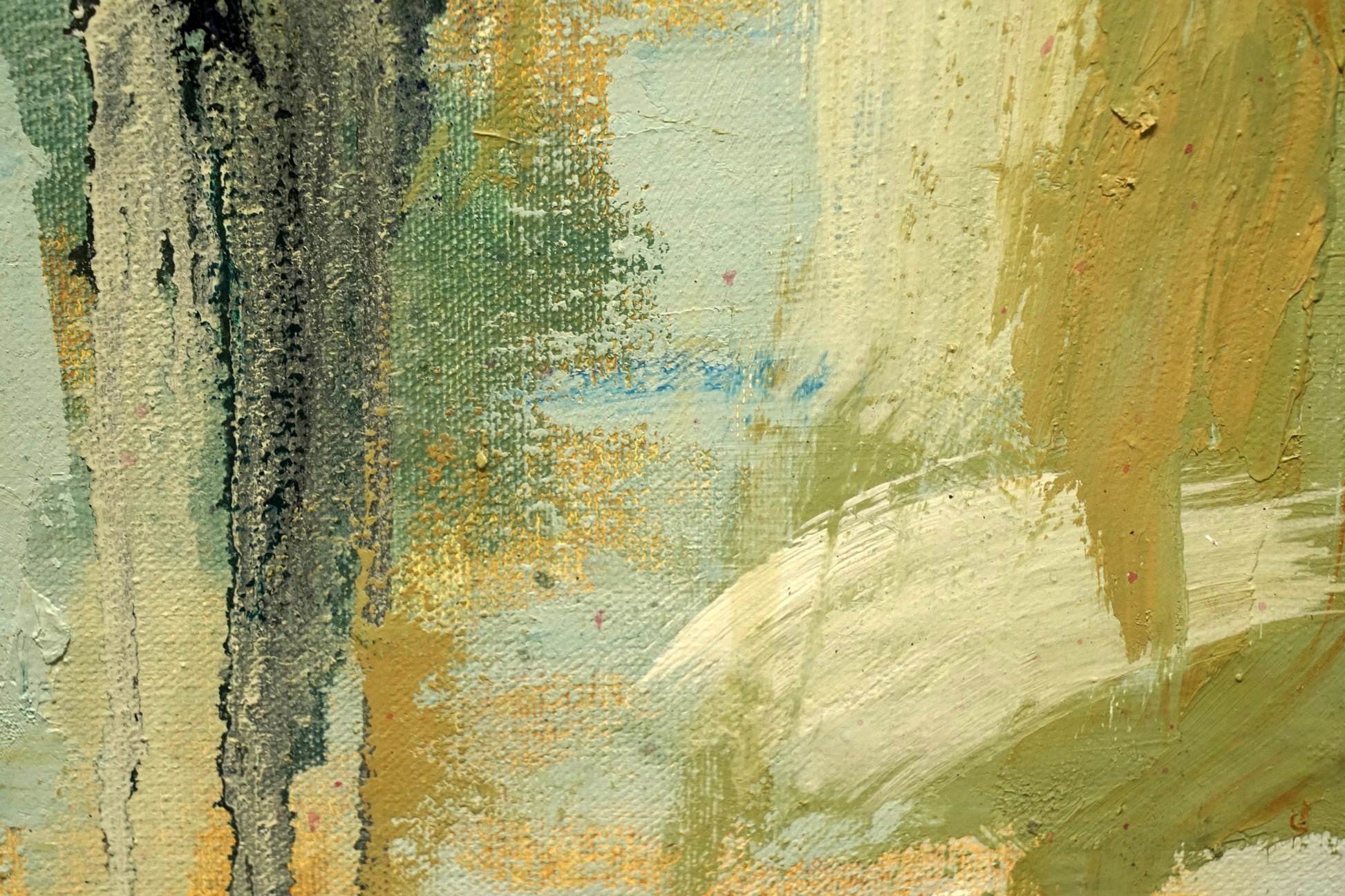 Large Abstract Mid Century Oil Painting by Victoria Atkinson