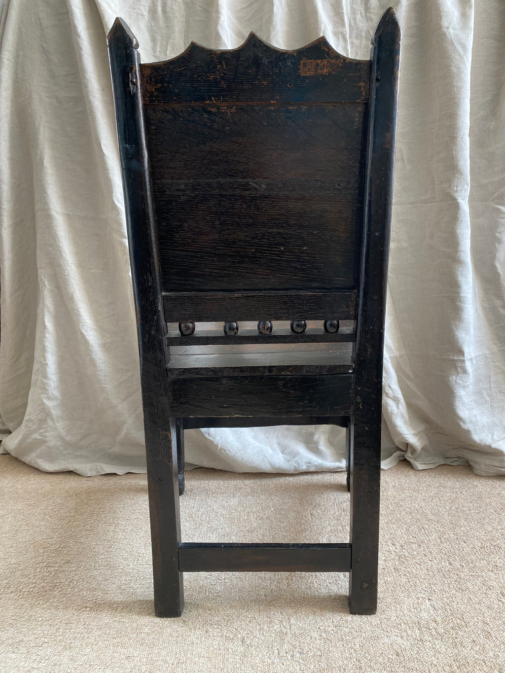 Victorian Jacobean Revival Carved Hall Chair
