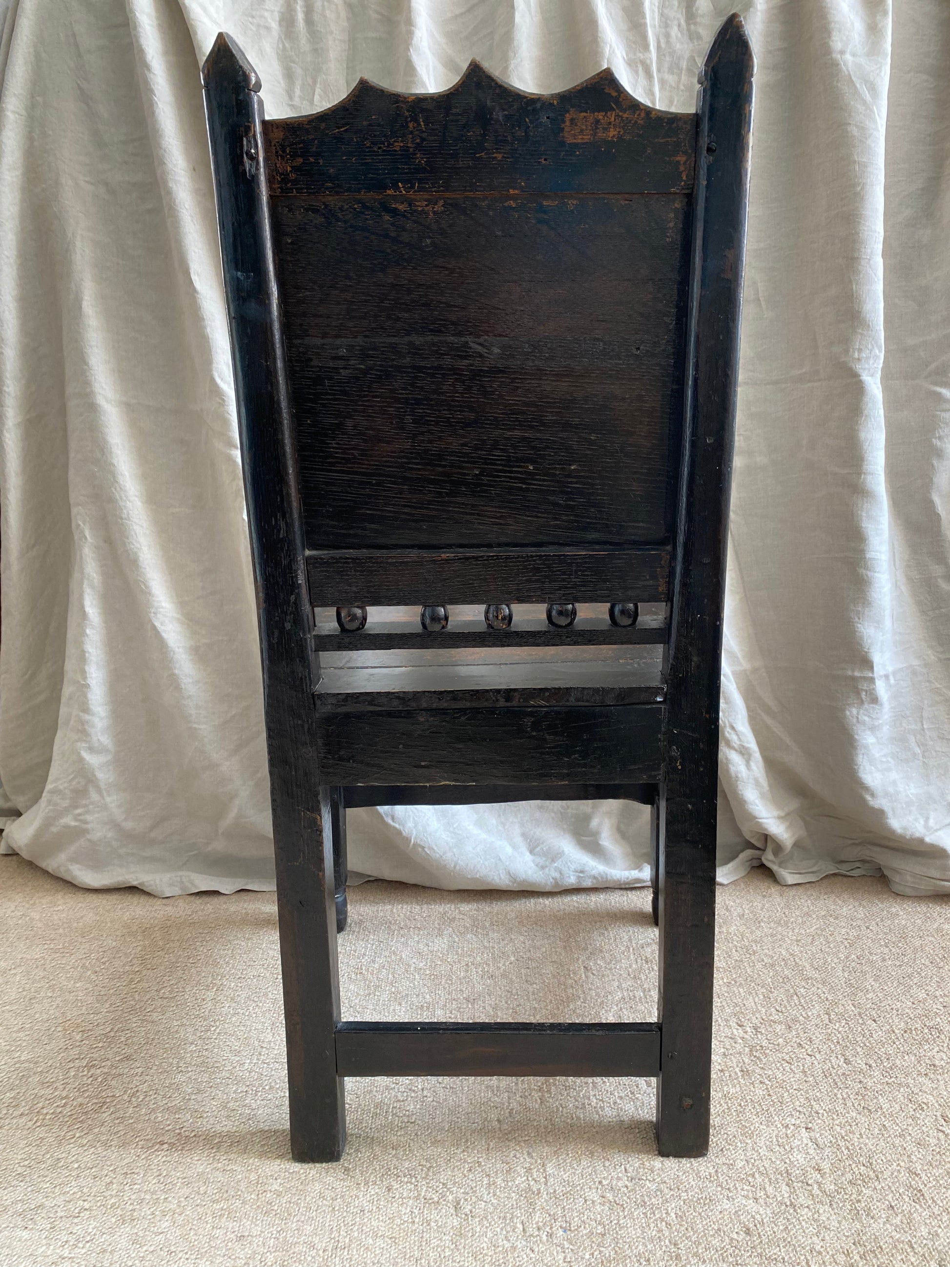 Victorian Jacobean Revival Carved Hall Chair