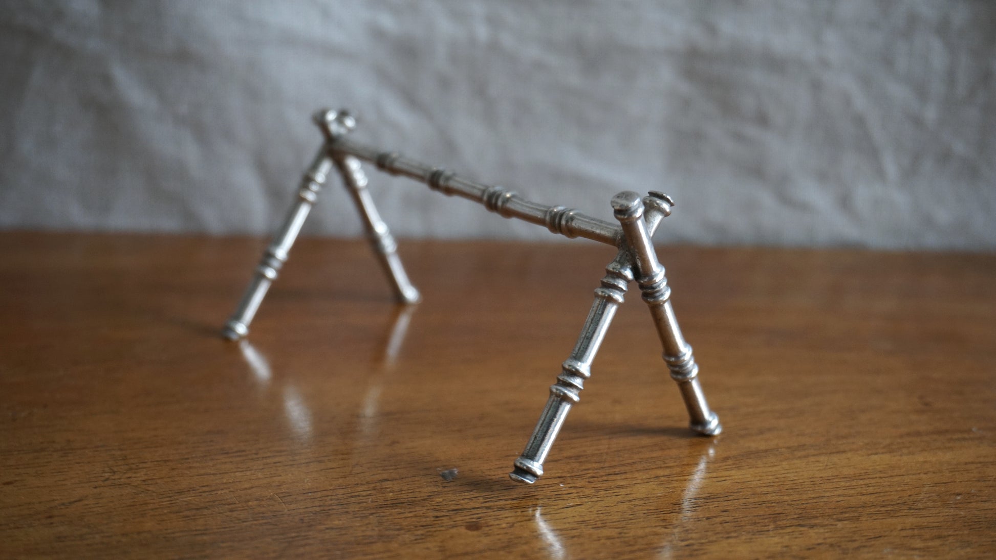 Set of Ten Silver Plated Bamboo Knife Rests