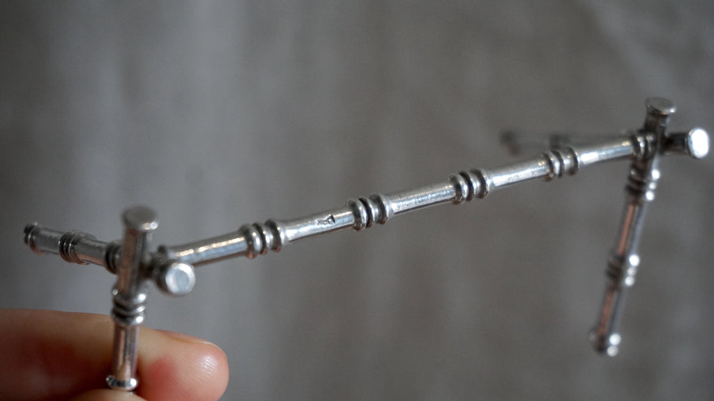 Set of Ten Silver Plated Bamboo Knife Rests
