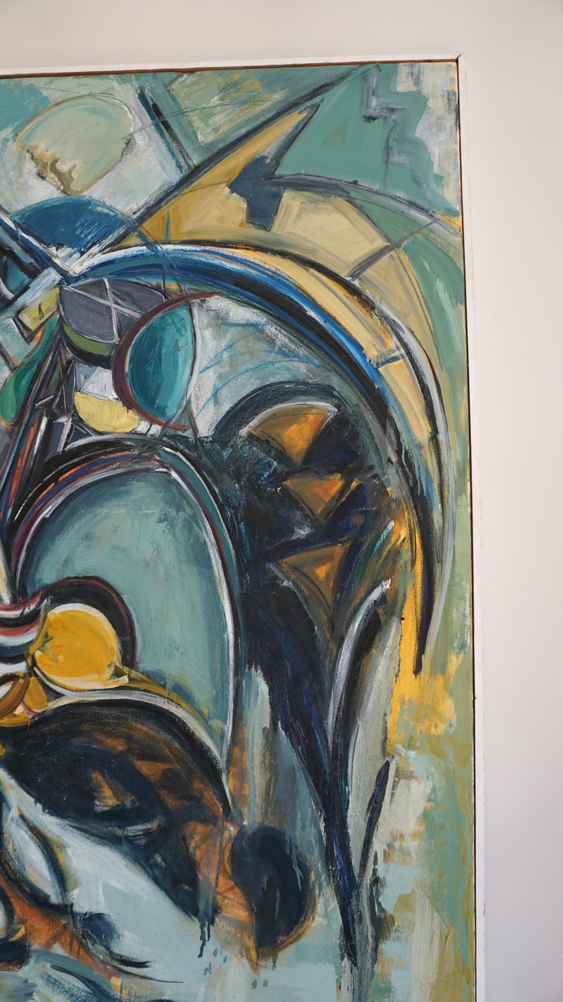 Large Abstract Mid Century Oil Painting by Victoria Atkinson