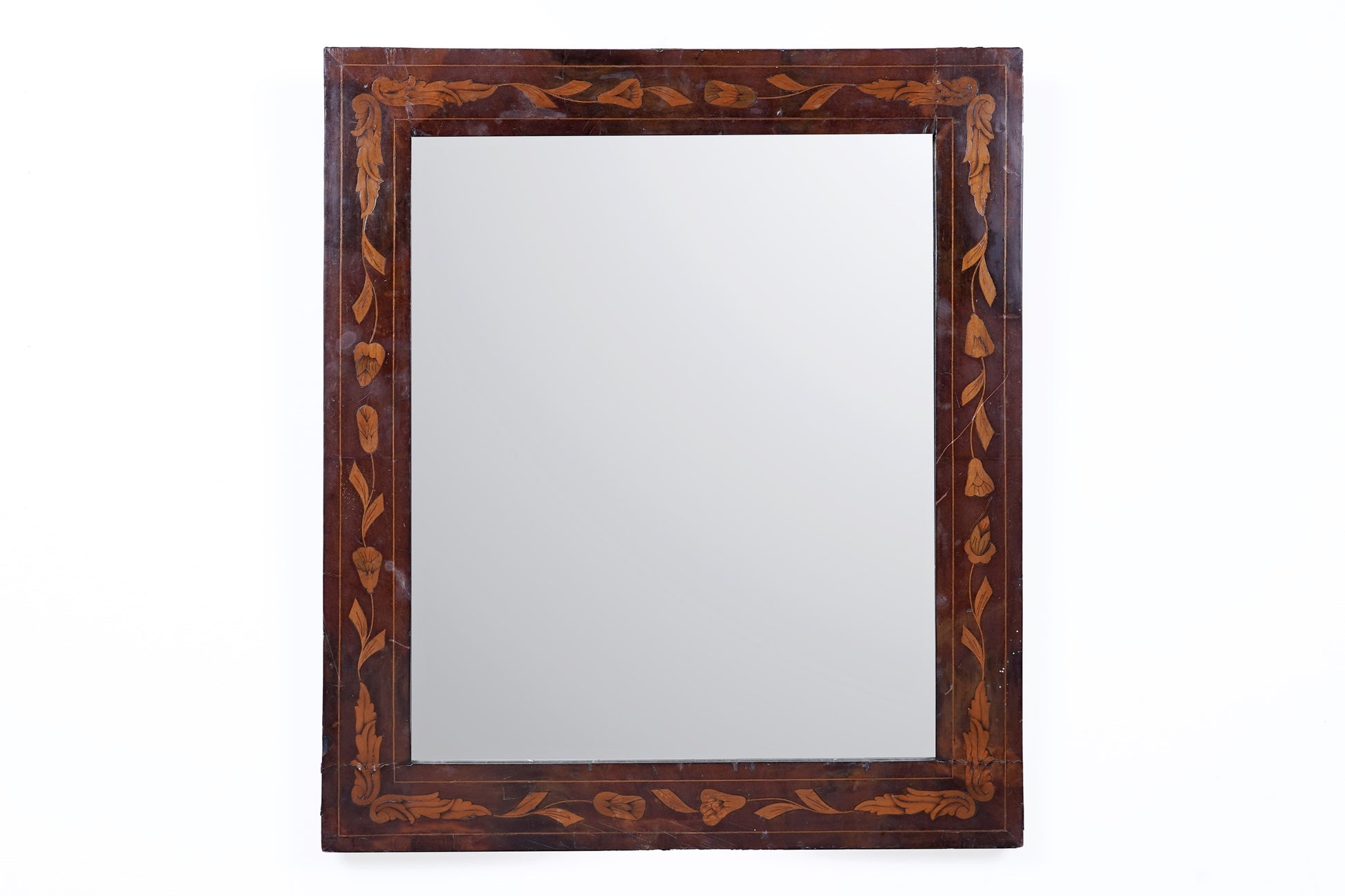 19th Century Dutch Marquetry Mirror
