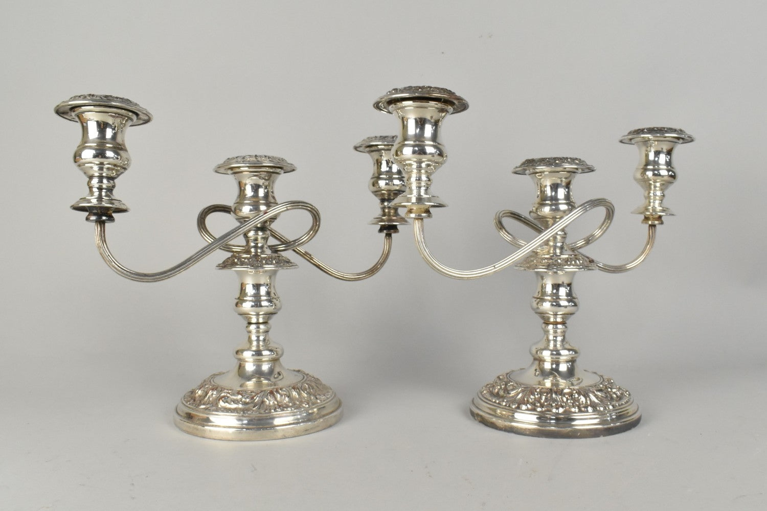 Pair of Silver Plated Candelabra